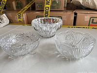 All three crystal bowls side by side
