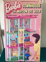 Front of original Barbie Townhouse box showing product image and branding