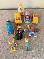 Group view showing all nine toys
