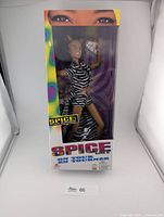 Front view of sealed Spice Girls On Tour Mel B doll box