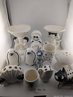 Group shot of entire lot showing all ceramic items