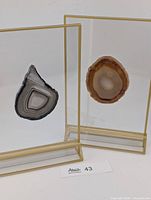 Both agate slice displays front view