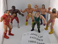 Group shot of all six WWF LJN figures