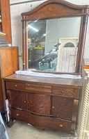 Front view of buffet with attached mirror