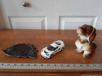 All three items side by side with ruler for scale