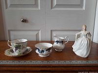 All five pieces aligned for size reference