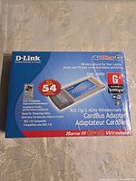Front of sealed D-Link DWL-G630 AirPlus G 802.11g CardBus adapter box