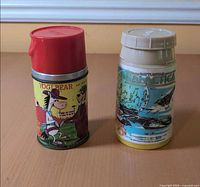 Front view of both thermoses side by side
