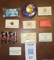 All eleven wrapped soaps laid out on table