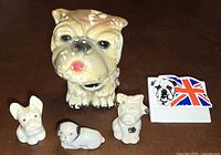 Group view of all five bulldog items