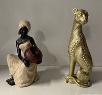 Front view of both figurines