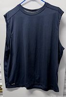 Front view of navy sleeveless Dri-Star shirt