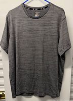 Front view of grey Tek Gear DryTek t-shirt