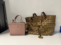 Overall view of both handbags side by side