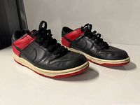 Side view of both sneakers showing colorway and condition