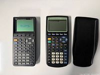 Front view of TI-85, TI-83 Plus, and slide cover