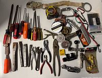 All items laid out showing quantity and variety of tools