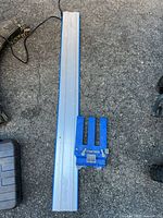 Overhead view of full Accu-Cut rail with fence attached