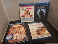 Front view of four Blu-ray cases