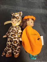 Front view of both dolls side by side