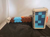 Full view of Nerf Minecraft Stormlander hammer showing overall design