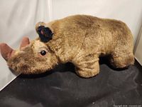 full side view of the rhinoceros plush