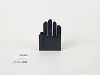 Front view of hand-shaped holder