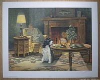 Full view of unframed print with border showing artwork and signature area