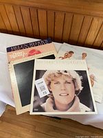 Stack of five LPs showing Anne Murray, Helen Reddy and Linda Ronstadt covers