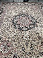 Full view of rug showing pattern and colors
