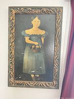 Full view of framed portrait painting