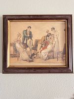 Overall view of framed print on wall