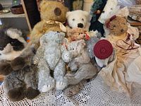 Group view of all stuffed toys