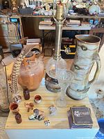 Overall view of all decorative tabletop items described