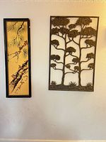 Overall view of both wall art pieces mounted side by side