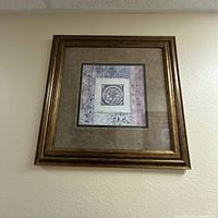 Full view of framed print showing artwork, frame design and mats