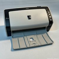 Front view of Fujitsu fi-6130Z scanner with output tray open