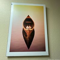 Full view of unframed poster print on backing board