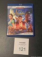 Front cover of Disney Aladdin Blu-ray + DVD + Digital Code case
