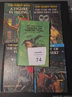 Front covers of all five Hardy Boys books