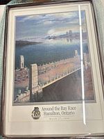 Full view of framed signed poster