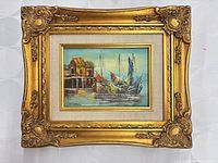 Front view of framed painting
