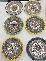 Six plates shown together