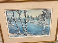 Full view of framed print showing artwork, mat and frame