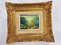 Front view showing entire framed painting