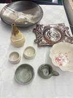 Group shot of all pottery pieces