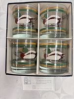 Boxed set of four mallard duck tumblers