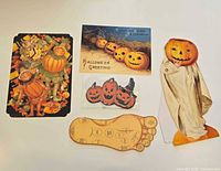 Fronts of assorted Halloween pieces