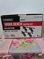 Front of Everbilt Work Bench Caster Set box showing product details