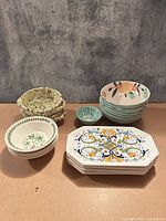 Group view of all dinnerware pieces